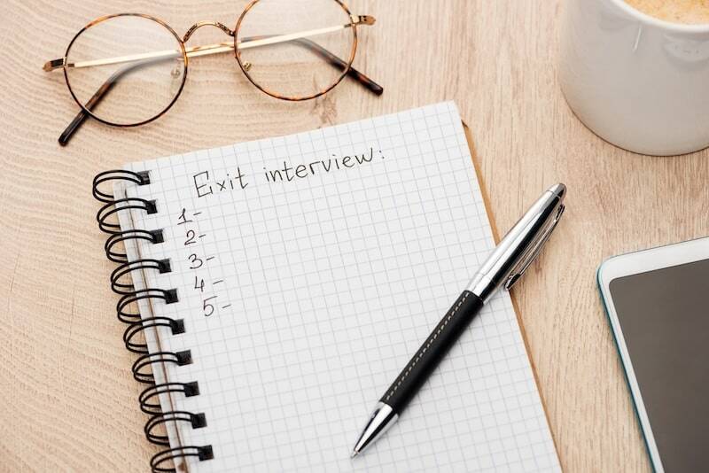 Preparing notes for an exit interview